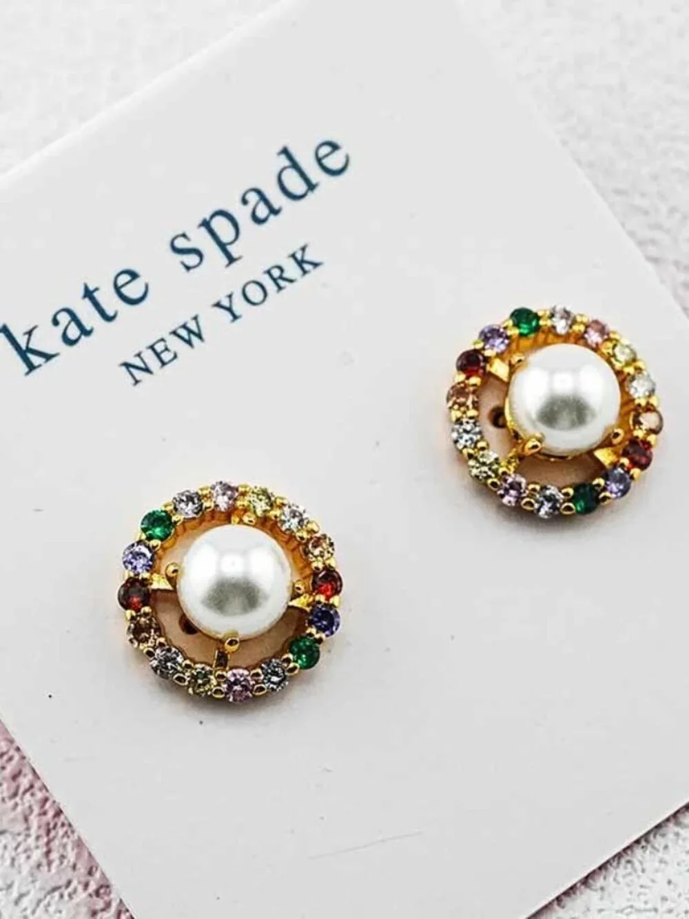 Kate Spade Multi-Gem Inlaid Stud Earrings